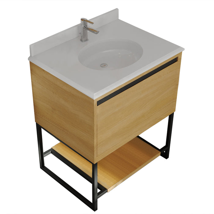 Laviva | Alto 30" California White Oak Bathroom Vanity with Pure White Phoenix Stone Countertop Laviva - Vanities Laviva   