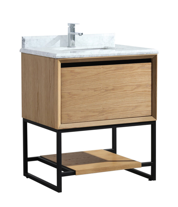 Laviva | Alto 30" California White Oak Bathroom Vanity with White Carrara Marble Countertop Laviva - Vanities Laviva   