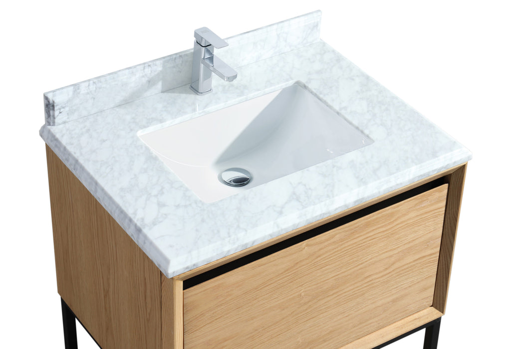 Laviva | Alto 30" California White Oak Bathroom Vanity with White Carrara Marble Countertop Laviva - Vanities Laviva   