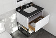 Laviva | Alto 30" White Bathroom Vanity with Black Wood Marble Countertop Laviva - Vanities Laviva   