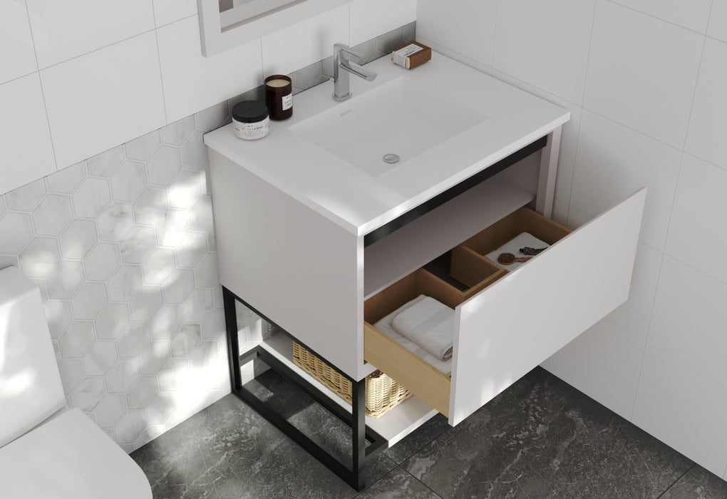 Laviva | Alto 30" White Bathroom Vanity with Matte White VIVA Stone Solid Surface Countertop Laviva - Vanities Laviva   