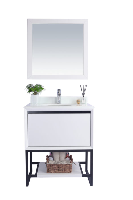 Laviva | Alto 30" White Bathroom Vanity with Pure White Phoenix Stone Countertop Laviva - Vanities Laviva   