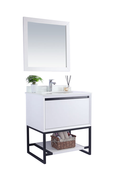 Laviva | Alto 30" White Bathroom Vanity with Pure White Phoenix Stone Countertop Laviva - Vanities Laviva   