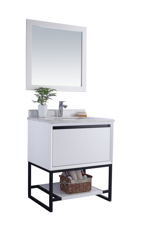 Laviva | Alto 30" White Bathroom Vanity with White Carrara Marble Countertop Laviva - Vanities Laviva   