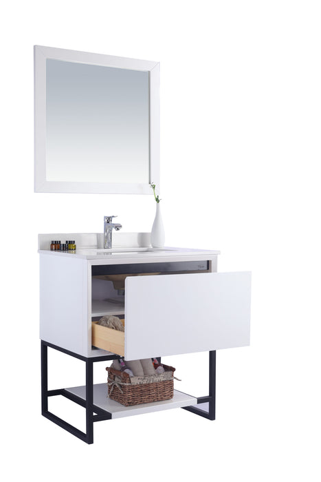 Laviva | Alto 30" White Bathroom Vanity with White Quartz Countertop Laviva - Vanities Laviva   