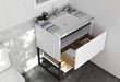 Laviva | Alto 30" White Bathroom Vanity with White Stripes Marble Countertop Laviva - Vanities Laviva   