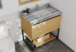 Laviva | Alto 36" California White Oak Bathroom Vanity with White Stripes Marble Countertop Laviva - Vanities Laviva   