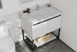 Laviva | Alto 36" White Bathroom Vanity with White Carrara Marble Countertop Laviva - Vanities Laviva   