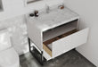 Laviva | Alto 36" White Bathroom Vanity with White Carrara Marble Countertop Laviva - Vanities Laviva   