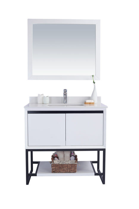 Laviva | Alto 36" White Bathroom Vanity with White Quartz Countertop Laviva - Vanities Laviva   