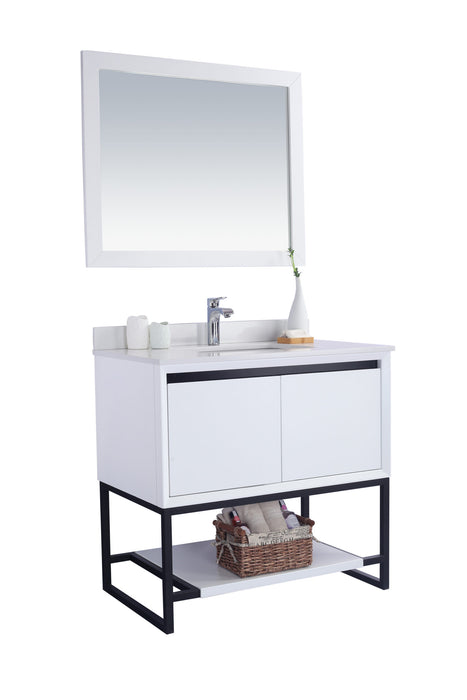 Laviva | Alto 36" White Bathroom Vanity with White Quartz Countertop Laviva - Vanities Laviva   