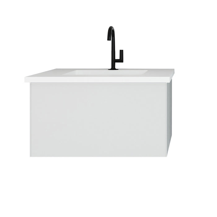 Laviva | Vitri 30" Cloud White Bathroom Vanity with VIVA Stone Matte White Solid Surface Countertop Laviva - Vanities Laviva   