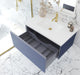 Laviva | Vitri 36" Nautical Blue Bathroom Vanity with VIVA Stone Matte White Solid Surface Countertop Laviva - Vanities Laviva   