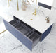 Laviva | Vitri 48" Nautical Blue Bathroom Vanity with VIVA Stone Matte White Solid Surface Countertop Laviva - Vanities Laviva   