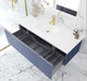 Laviva | Vitri 54" Nautical Blue Bathroom Vanity with VIVA Stone Matte White Solid Surface Countertop Laviva - Vanities Laviva   