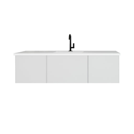 Laviva | Vitri 60" Cloud White Single Sink Bathroom Vanity with VIVA Stone Matte White Solid Surface Countertop Laviva - Vanities Laviva   