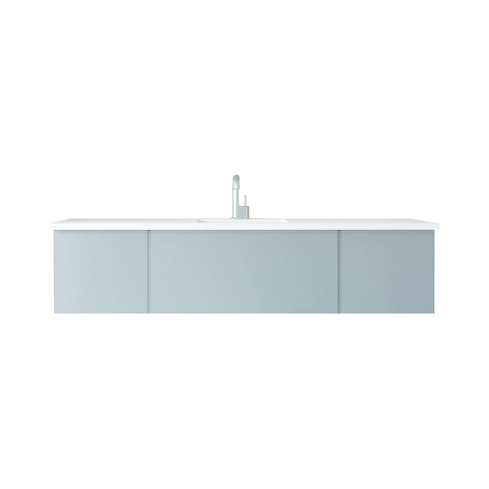 Laviva | Vitri 72" Fossil Grey Single Sink Bathroom Vanity with VIVA Stone Matte White Solid Surface Countertop Laviva - Vanities Laviva   