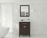 Laviva | Wimbledon 24" Brown Bathroom Vanity with Matte White VIVA Stone Solid Surface Countertop Laviva - Vanities Laviva   