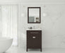 Laviva | Wimbledon 24" Brown Bathroom Vanity with White Carrara Marble Countertop Laviva - Vanities Laviva   