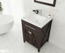 Laviva | Wimbledon 24" Brown Bathroom Vanity with White Carrara Marble Countertop Laviva - Vanities Laviva   