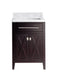 Laviva | Wimbledon 24" Brown Bathroom Vanity with White Carrara Marble Countertop Laviva - Vanities Laviva   