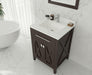 Laviva | Wimbledon 24" Brown Bathroom Vanity with White Quartz Countertop Laviva - Vanities Laviva   