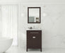 Laviva | Wimbledon 24" Brown Bathroom Vanity with White Stripes Marble Countertop Laviva - Vanities Laviva   