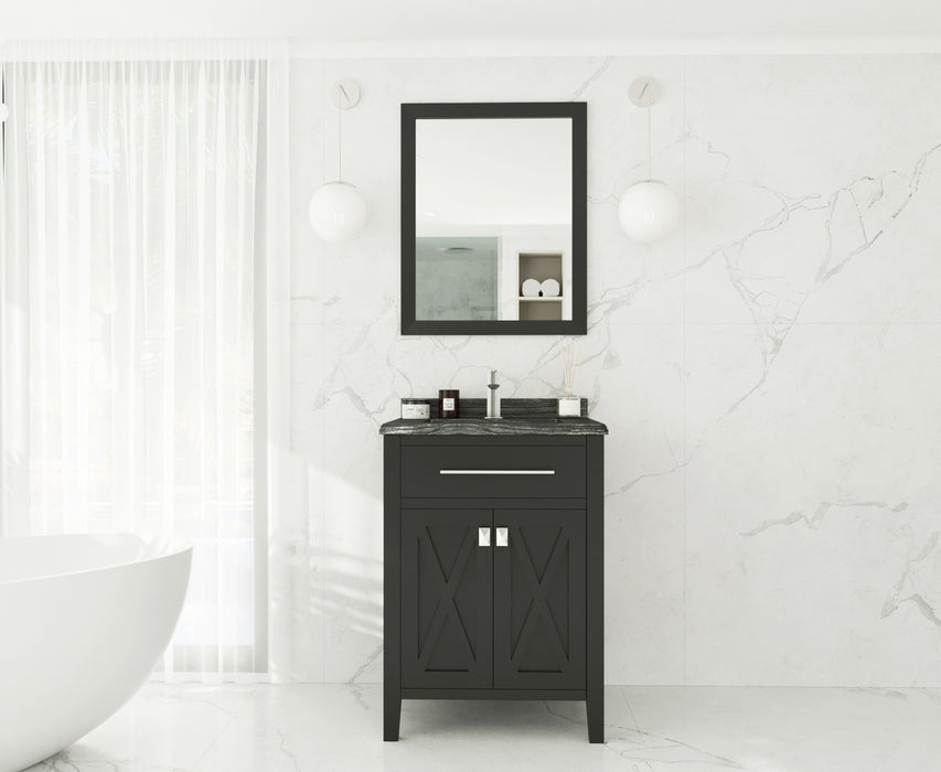 Laviva | Wimbledon 24" Espresso Bathroom Vanity with Black Wood Marble Countertop Laviva - Vanities Laviva   