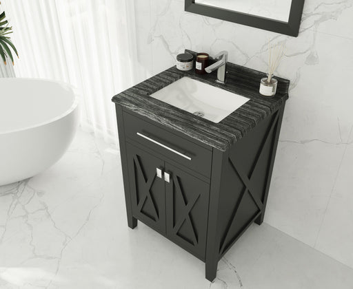 Laviva | Wimbledon 24" Espresso Bathroom Vanity with Black Wood Marble Countertop Laviva - Vanities Laviva   