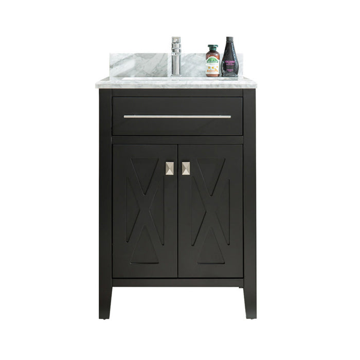 Laviva | Wimbledon 24" Espresso Bathroom Vanity with White Carrara Marble Countertop Laviva - Vanities Laviva   