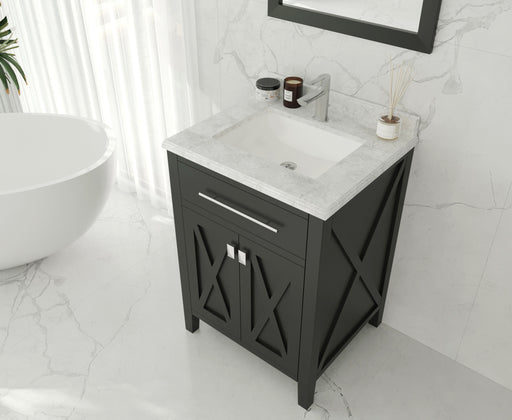 Laviva | Wimbledon 24" Espresso Bathroom Vanity with White Carrara Marble Countertop Laviva - Vanities Laviva   