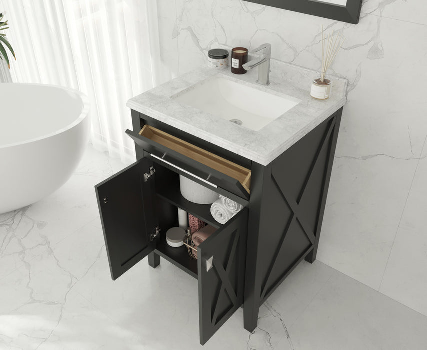 Laviva | Wimbledon 24" Espresso Bathroom Vanity with White Carrara Marble Countertop Laviva - Vanities Laviva   