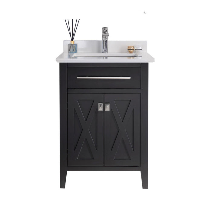 Laviva | Wimbledon 24" Espresso Bathroom Vanity with White Quartz Countertop Laviva - Vanities Laviva   