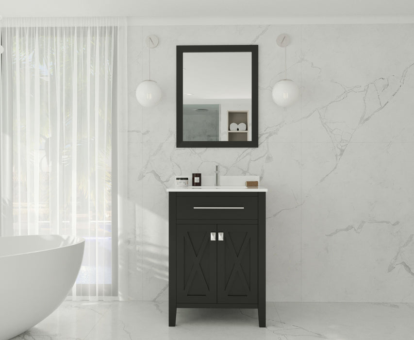 Laviva | Wimbledon 24" Espresso Bathroom Vanity with White Quartz Countertop Laviva - Vanities Laviva   