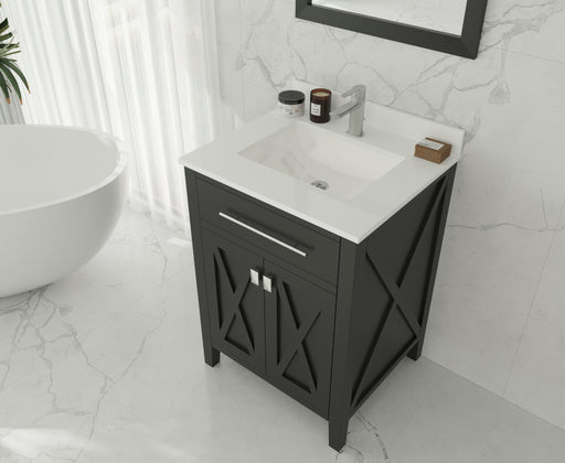 Laviva | Wimbledon 24" Espresso Bathroom Vanity with White Quartz Countertop Laviva - Vanities Laviva   