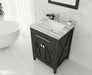 Laviva | Wimbledon 24" Espresso Bathroom Vanity with White Stripes Marble Countertop Laviva - Vanities Laviva   