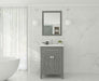 Laviva | Wimbledon 24" Grey Bathroom Vanity with Matte White VIVA Stone Solid Surface Countertop Laviva - Vanities Laviva   