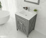 Laviva | Wimbledon 24" Grey Bathroom Vanity with Matte White VIVA Stone Solid Surface Countertop Laviva - Vanities Laviva   