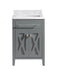 Laviva | Wimbledon 24" Grey Bathroom Vanity with White Carrara Marble Countertop Laviva - Vanities Laviva   