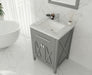 Laviva | Wimbledon 24" Grey Bathroom Vanity with White Carrara Marble Countertop Laviva - Vanities Laviva   