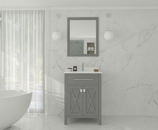 Laviva | Wimbledon 24" Grey Bathroom Vanity with White Quartz Countertop Laviva - Vanities Laviva   