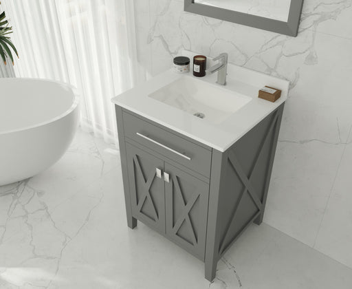 Laviva | Wimbledon 24" Grey Bathroom Vanity with White Quartz Countertop Laviva - Vanities Laviva   