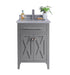 Laviva | Wimbledon 24" Grey Bathroom Vanity with White Stripes Marble Countertop Laviva - Vanities Laviva   