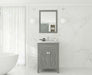 Laviva | Wimbledon 24" Grey Bathroom Vanity with White Stripes Marble Countertop Laviva - Vanities Laviva   