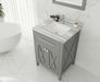 Laviva | Wimbledon 24" Grey Bathroom Vanity with White Stripes Marble Countertop Laviva - Vanities Laviva   