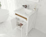 Laviva | Wimbledon 24" White Bathroom Vanity with Black Wood Marble Countertop Laviva - Vanities Laviva   