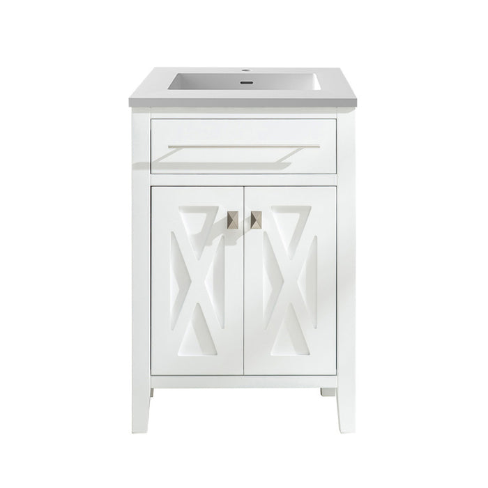 Laviva | Wimbledon 24" White Bathroom Vanity with Matte White VIVA Stone Solid Surface Countertop Laviva - Vanities Laviva   