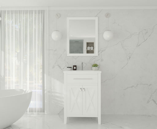 Laviva | Wimbledon 24" White Bathroom Vanity with Matte White VIVA Stone Solid Surface Countertop Laviva - Vanities Laviva   