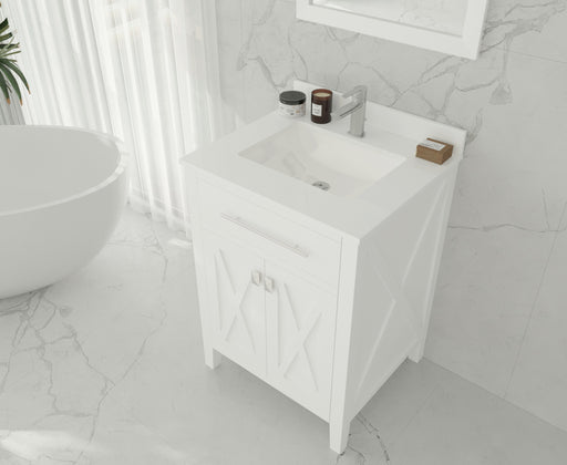 Laviva | Wimbledon 24" White Bathroom Vanity with White Quartz Countertop Laviva - Vanities Laviva   