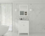 Laviva | Wimbledon 24" White Bathroom Vanity with White Stripes Marble Countertop Laviva - Vanities Laviva   